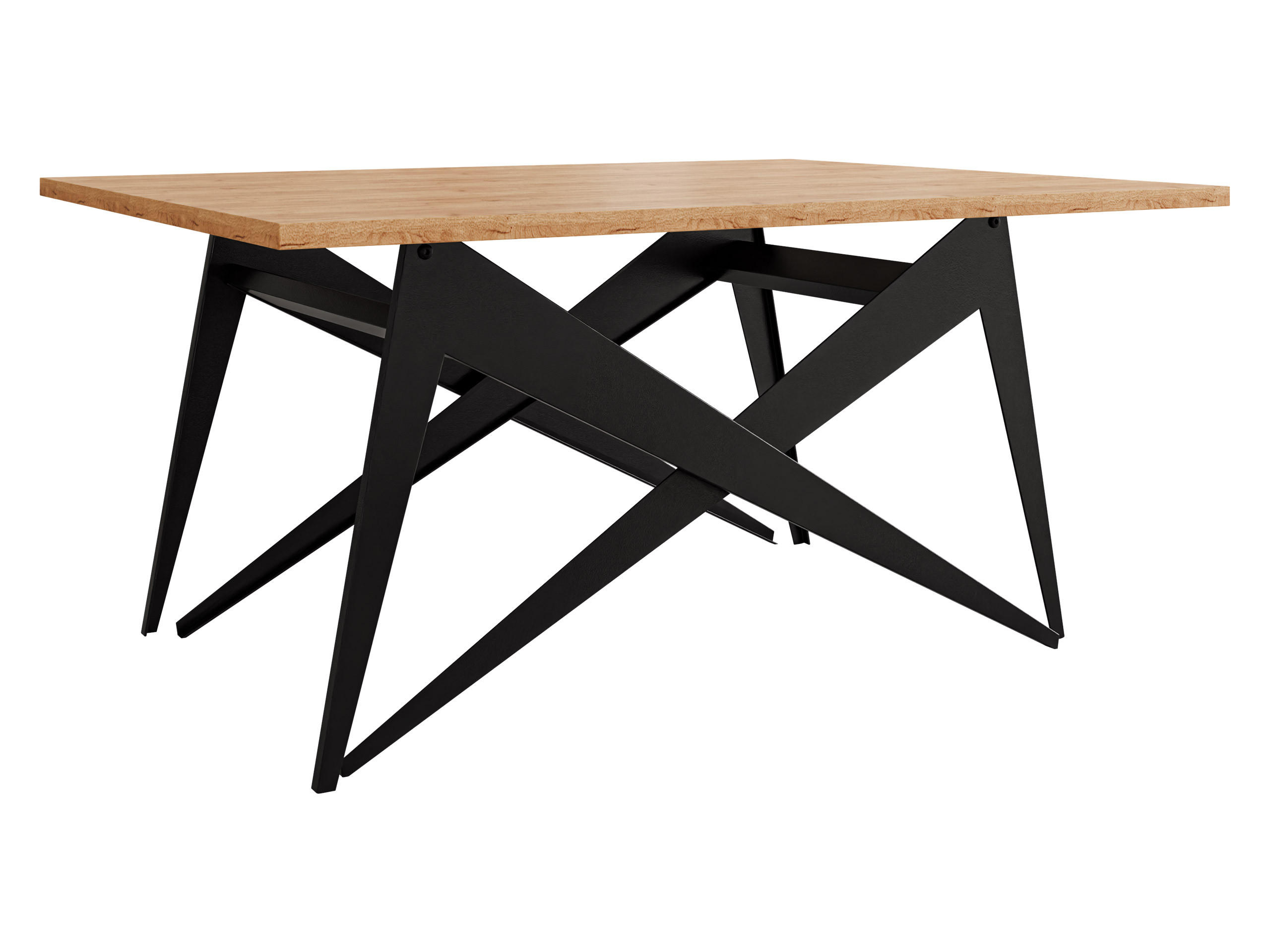 2-IN-1 COUCHTISCH UND ESSTISCH Xena - Eichefarben/Schwarz, Holzwerkstoff/Metall (70/90/45cm) - MIRJAN24