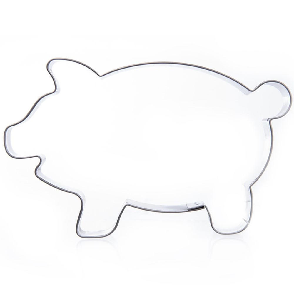 AUSSTECHFORM Schweinchen 7 cm Silber - Silberfarben, Metall (4.5/1.5/7cm) - Orion 