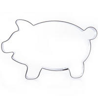 AUSSTECHFORM Schweinchen 7 cm Silber - Silberfarben, Metall (4.5/1.5/7cm) - Orion 