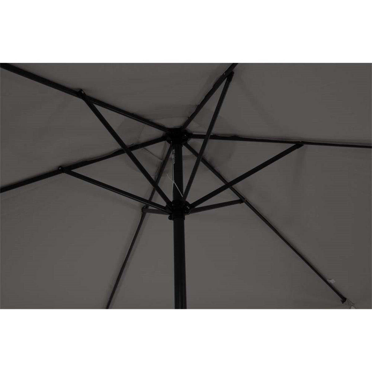 SONNENSCHIRM ZUM AUFKLAPPEN Gemini - Grau - 300/300/ cm - Grau, Metall (300/300cm) - Lesli Living