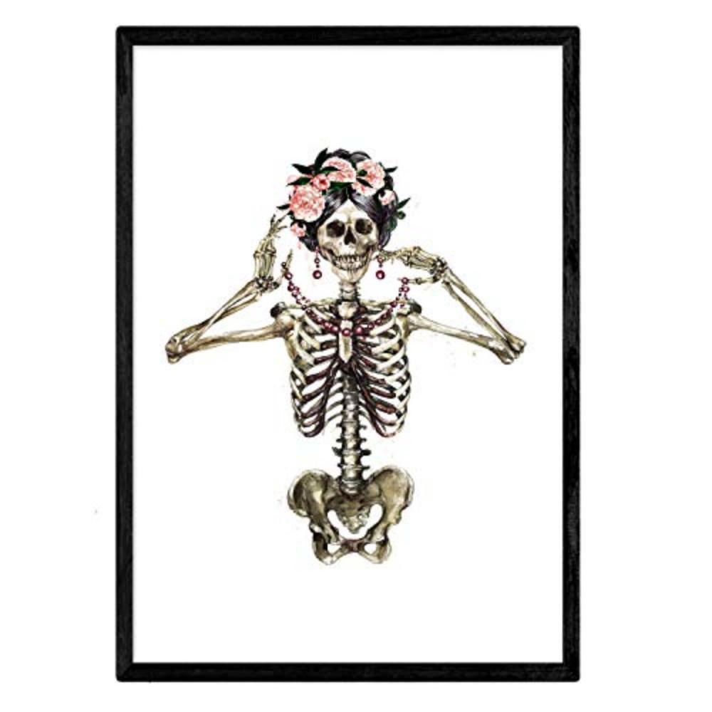 POSTER Skeleton Schmuck Aquarell A3 Rahmenlos - Klar, Papier (29.7/5/42cm) - Nacnic