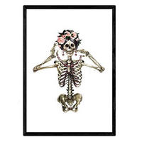 POSTER Skeleton Schmuck Aquarell A3 Rahmenlos - Klar, Papier (29.7/5/42cm) - Nacnic
