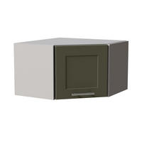ECKHÄNGESCHRANK Oslo W10/60/36 Grau / Reed Green Matt 60 / 60 / 36cm - Grau/Grün, Holz/Holzwerkstoff (60/36/60cm) - Feldmann-Wohnen