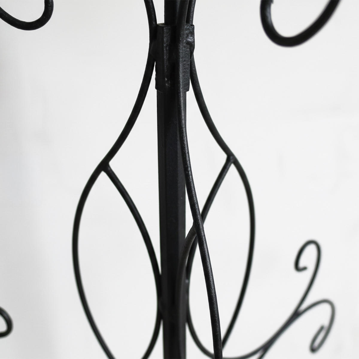 PLEZALNA opora - črna, kovina (45/116/45cm) - Relaxdays