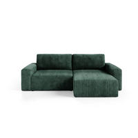 ECKSOFA mit Schlaffunktion Cord Grün - Grün, Textil (244/149cm) - Furnisell
