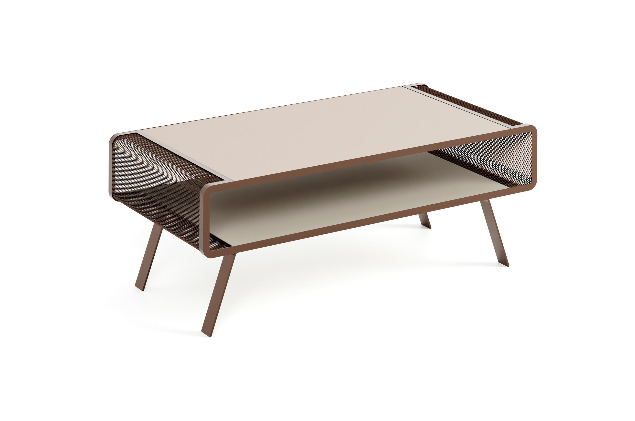COUCHTISCH TORPE - Kaschmir/Braun, Holzwerkstoff (60/121/45cm) - Meblini