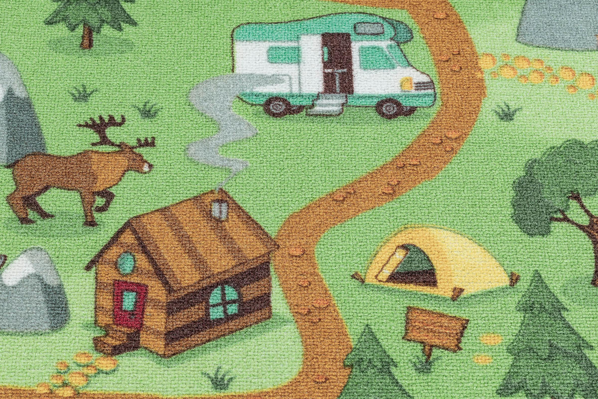 TEPPICH Rebel Roads 95/200 cm - Pastellgrün, Textil (95/200cm) - rugsX