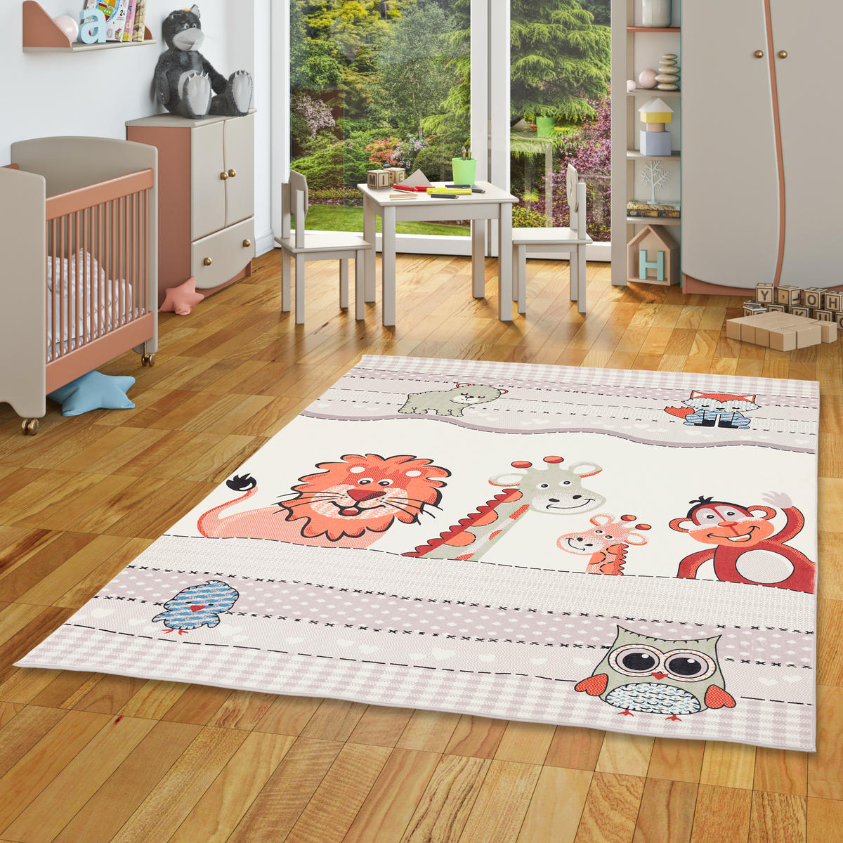 FELLTEPPICH PLUSH KIDS TIERWELT - Multicolor, Textil (120/160cm) - Pergamon