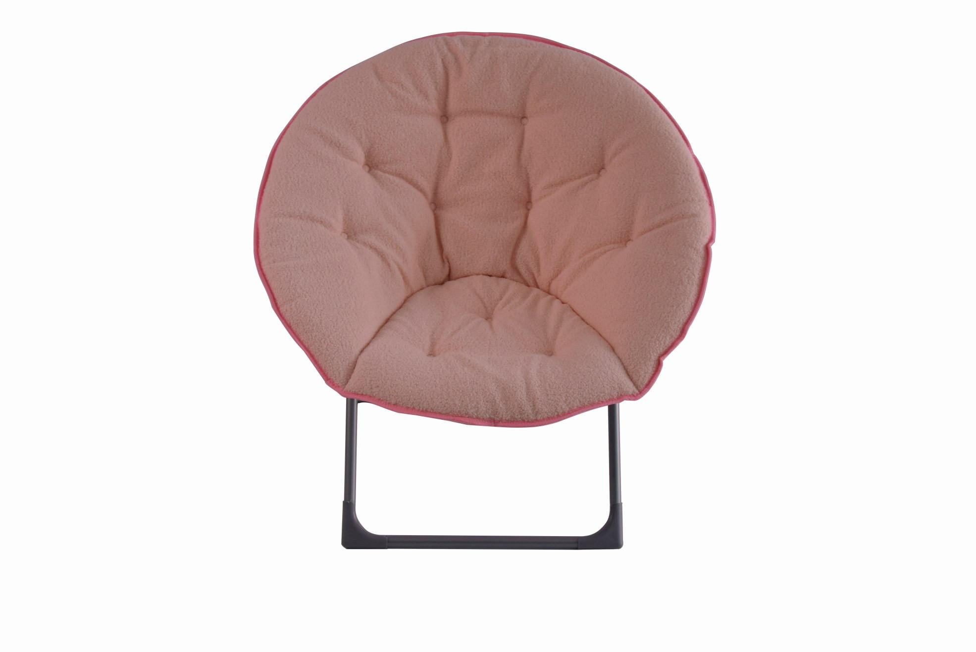 SESSEL in Rosa aus Stoff und Metall, weich gepolstert und platzsparend,53/58/85 cm - Rosa, Textil (53/85/58cm) - Flora Grace