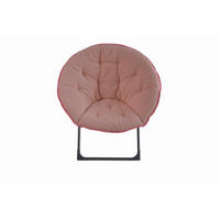 SESSEL in Rosa aus Stoff und Metall, weich gepolstert und platzsparend,53/58/85 cm - Rosa, Textil (53/85/58cm) - Flora Grace
