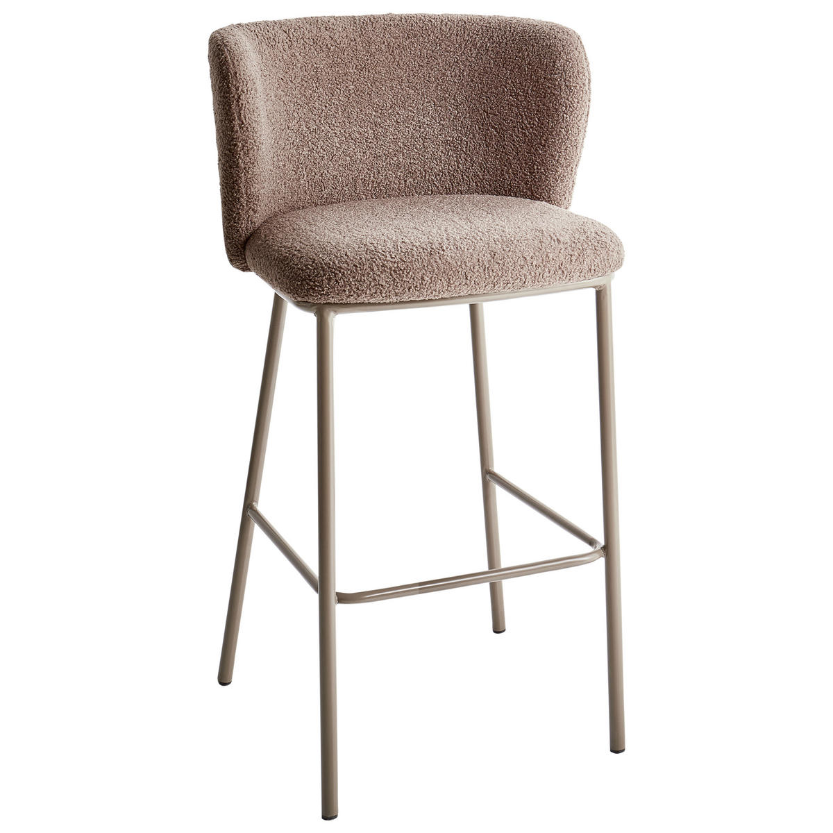 BARSTÜHLE 2er-Set Braun Mina II - Braun, Textil (52/98/46cm) - Beliani