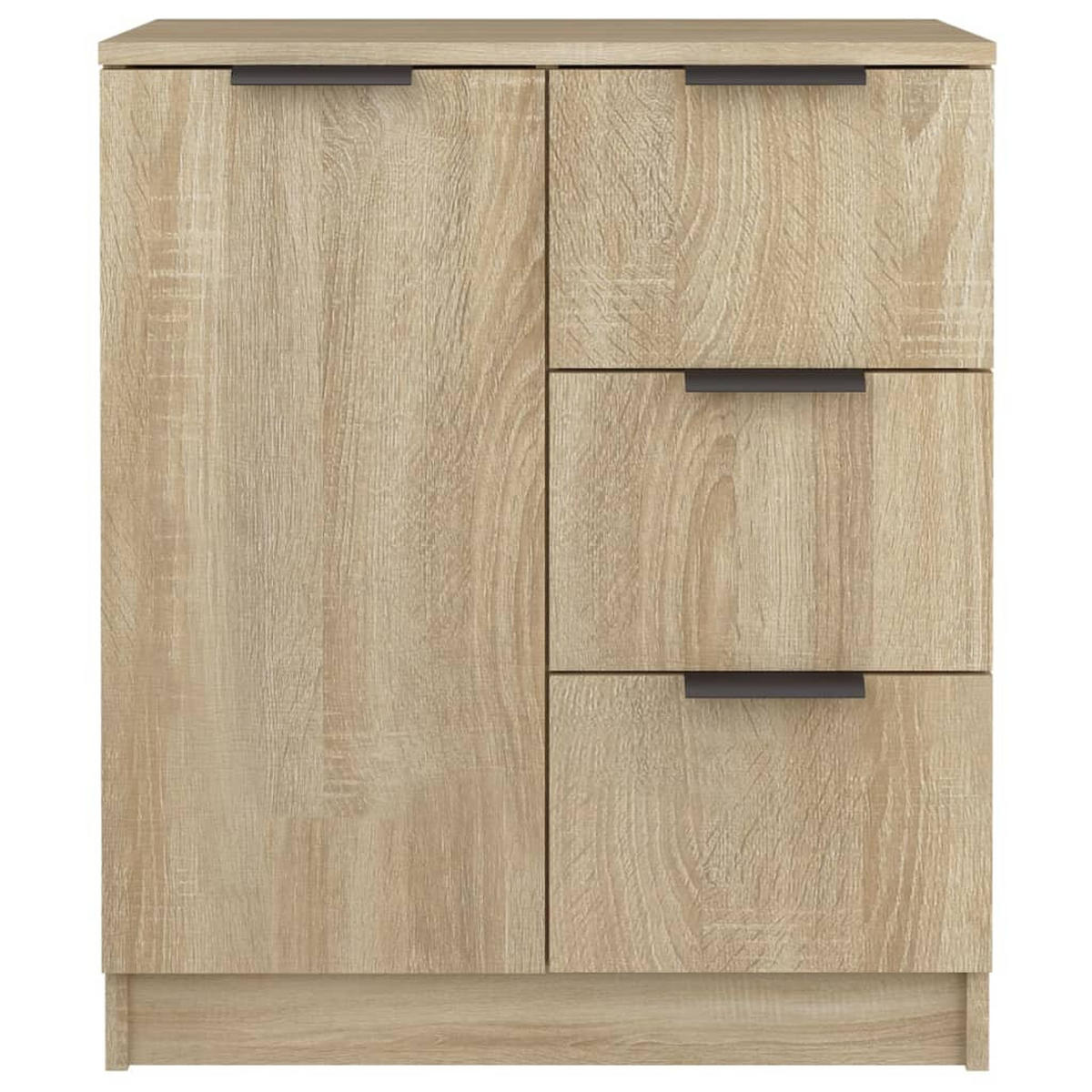 SIDEBOARD mit 3 Schubladen, 1 Tür 60/30/70 cm aus Holzwerkstoff Sonoma-Eiche Dekor - Sonoma Eiche, Holz (60/70/30cm) - vidaXL