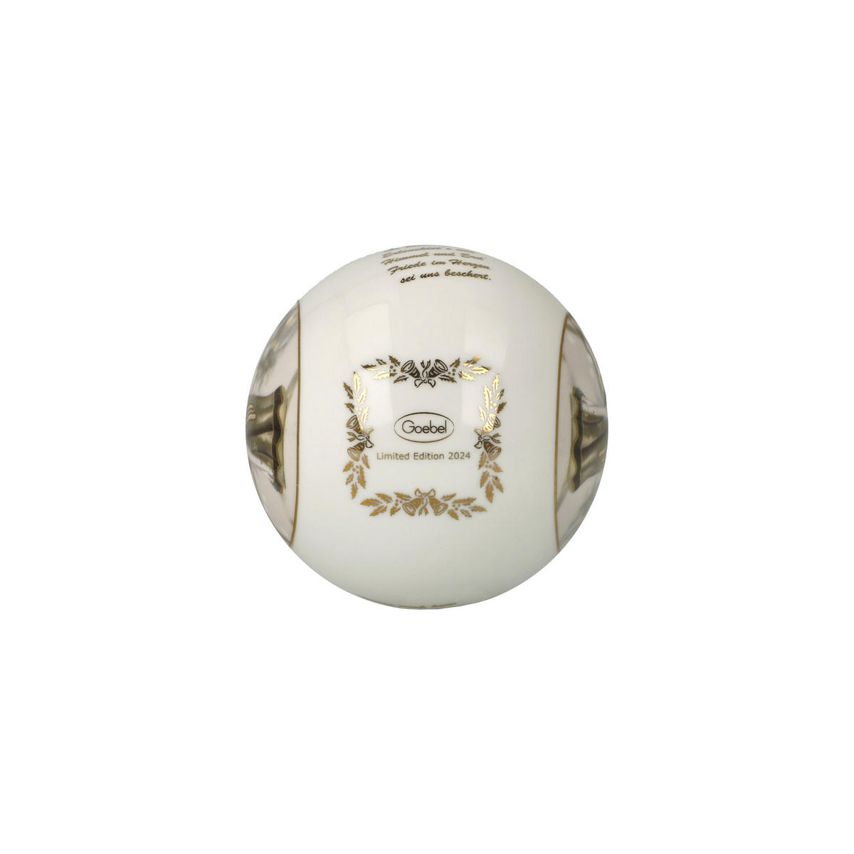 JAHRESKUGEL Jahreskugel 2024, Porzellan, Walnuss, 8 cm - Braun, Keramik (7.5/8/7.5cm) - Goebel