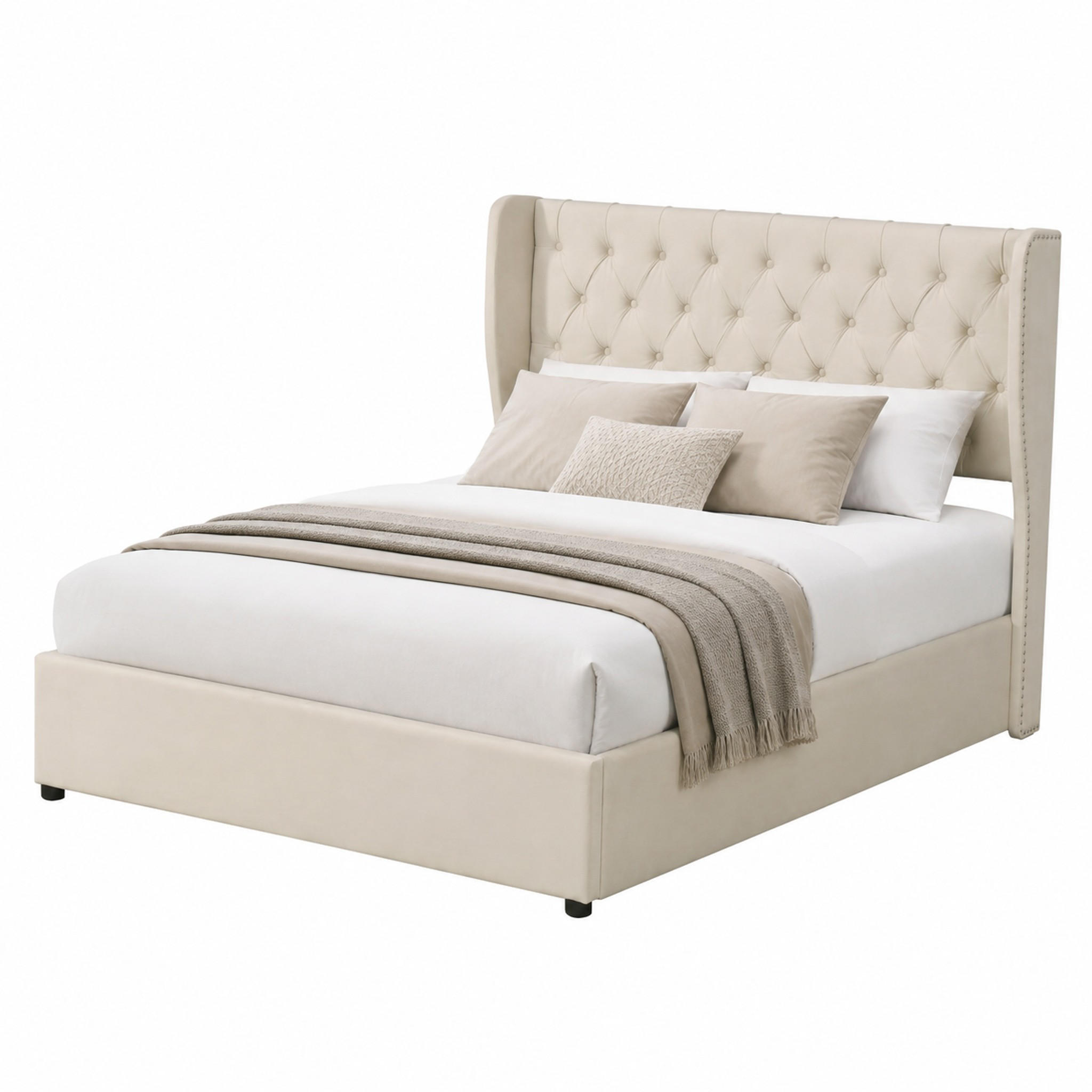 Beauniv Polsterbett Beige 180x200 cm