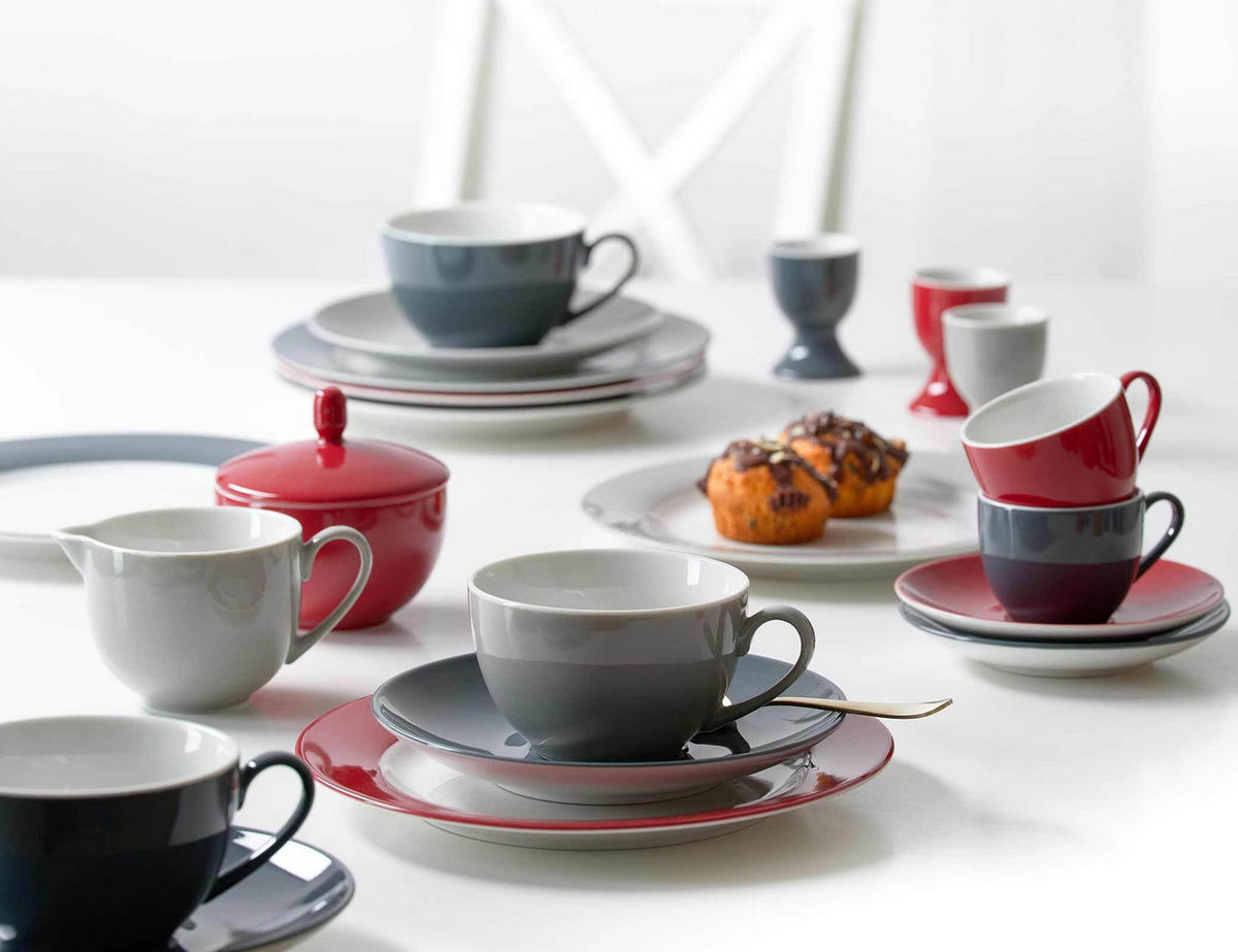 BASIC-SET Doppio Grau 12er Set - Grau, Keramik (1/1/1cm) - Ritzenhoff Breker