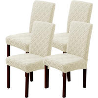 STUHLHUSSE Stretch Stuhlbezug 4 Stück - Beige, Textil (18/25cm) - Coonoor