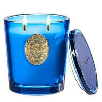 DUFTKERZE Ozean-Traum 560g 2-Docht 110h Brenndauer - Blau, Glas (10cm)