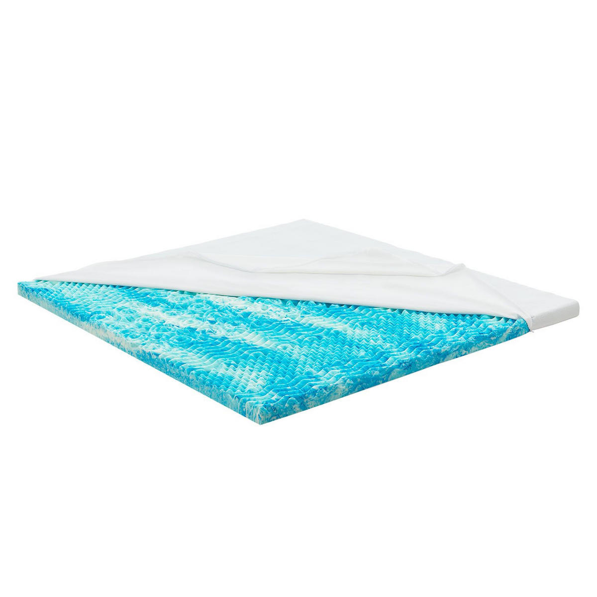 TOPPER 180x200 cm 7-Zonen Matratzenschoner aus Memory Foam - Weiß, Textil (180/200cm) - Juskys