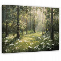 LEINWAND BILDER Wald Natur Grün 100x70 - Multicolor, Holzwerkstoff (100/70cm) - Wallarena