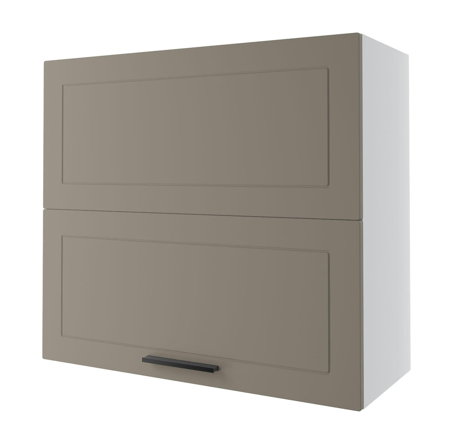 KÜCHENHÄNGESCHRANK Kvantum W8B/80 Beige Matt / Weiß Matt 80 / 32,5 / 72cm - Beige/Weiß, Holz/Holzwerkstoff (80/72/32.5cm) - Feldmann-Wohnen