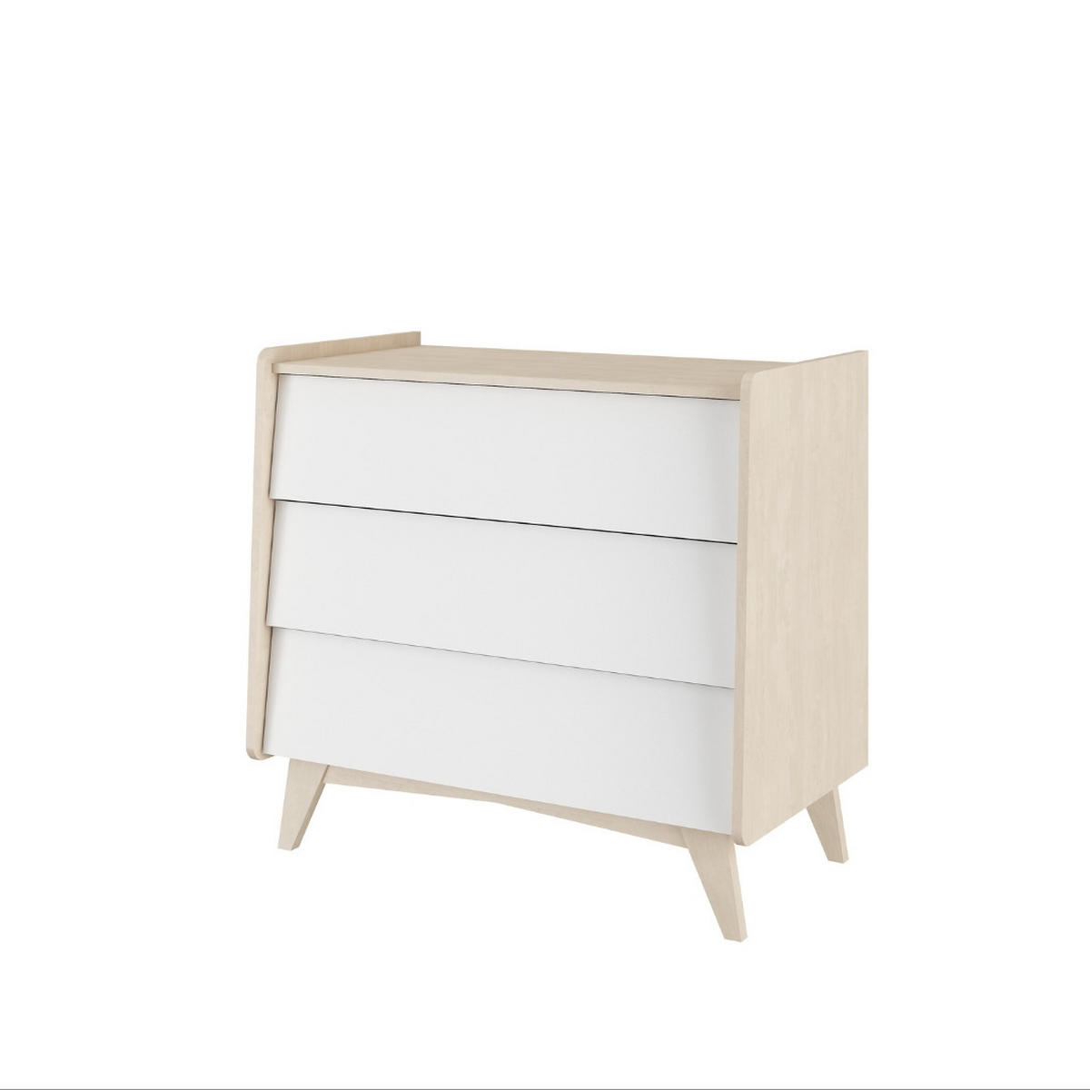 KINDERKOMMODE SoSixty – rustikale Eleganz und Funktionalität - Weiß, Holzwerkstoff (100/93/56cm) - RAUMHIRSCH FURNITURE