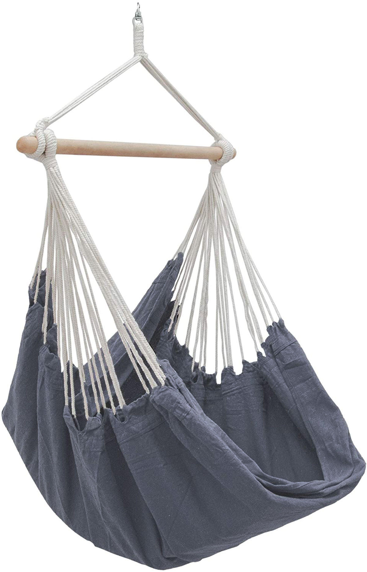 XXL HÄNGESESSEL 185/130 cm Belastbar bis 150 kg Anthrazit - Grau, Textil (1/155/185cm) - Amanka