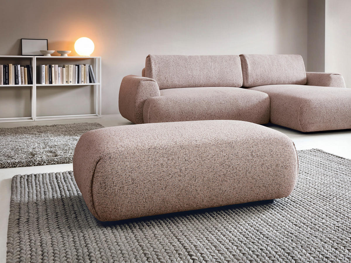 MASSENO Sitzhocker ZEST, Modern Polsterhocker, Fußhocker Rosa - Rosa, Holzwerkstoff/Kunststoff (70/42/113cm) - MASSENO