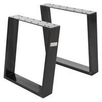 TISCHBEINE 2er Set 80GRAD 40 x 43 cm Dunkelgrau - Bronzefarben, Metall (40/8/43cm) - ML-DESIGN
