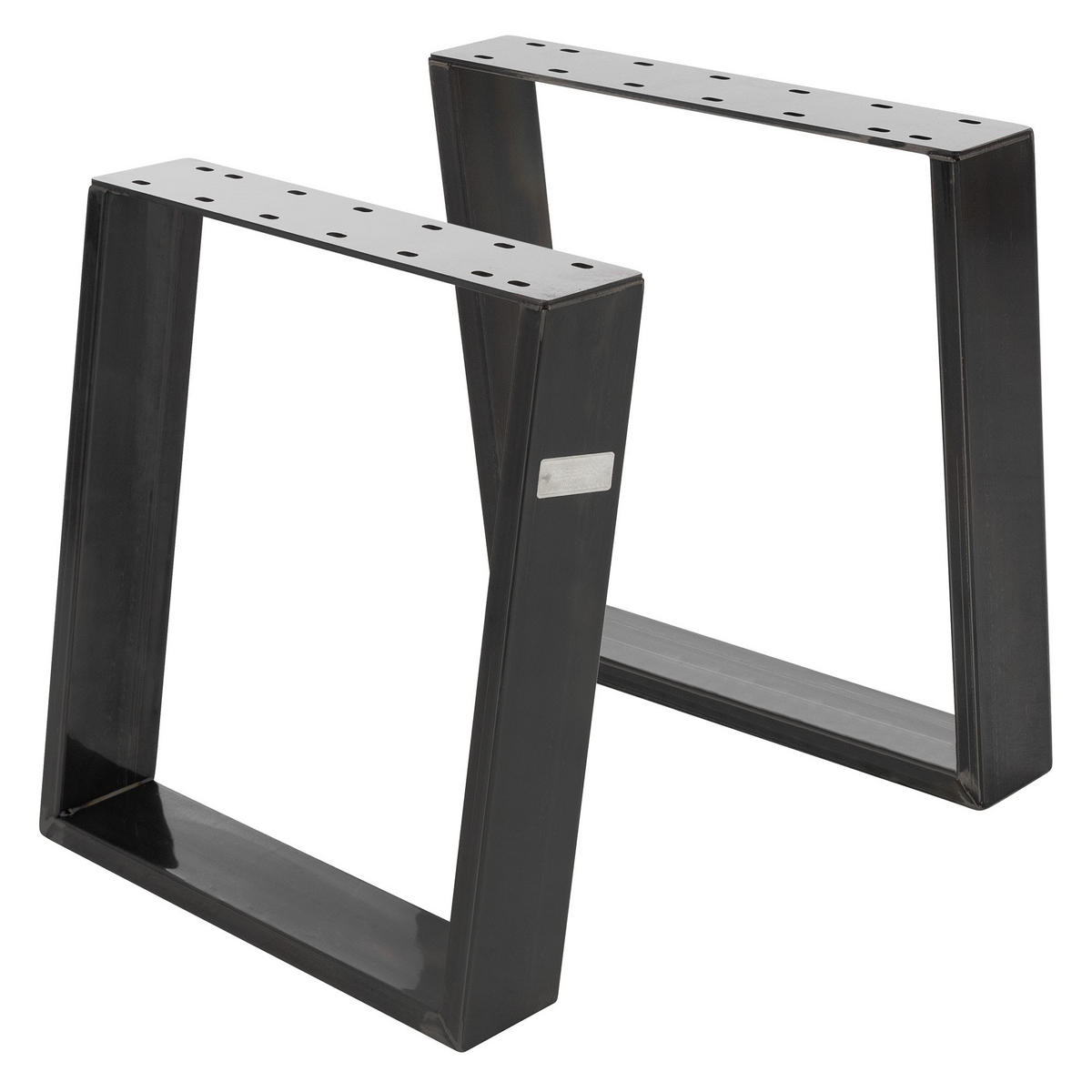 TISCHBEINE 2er Set 80GRAD 40 x 43 cm Dunkelgrau - Bronzefarben, Metall (40/8/43cm) - ML-DESIGN