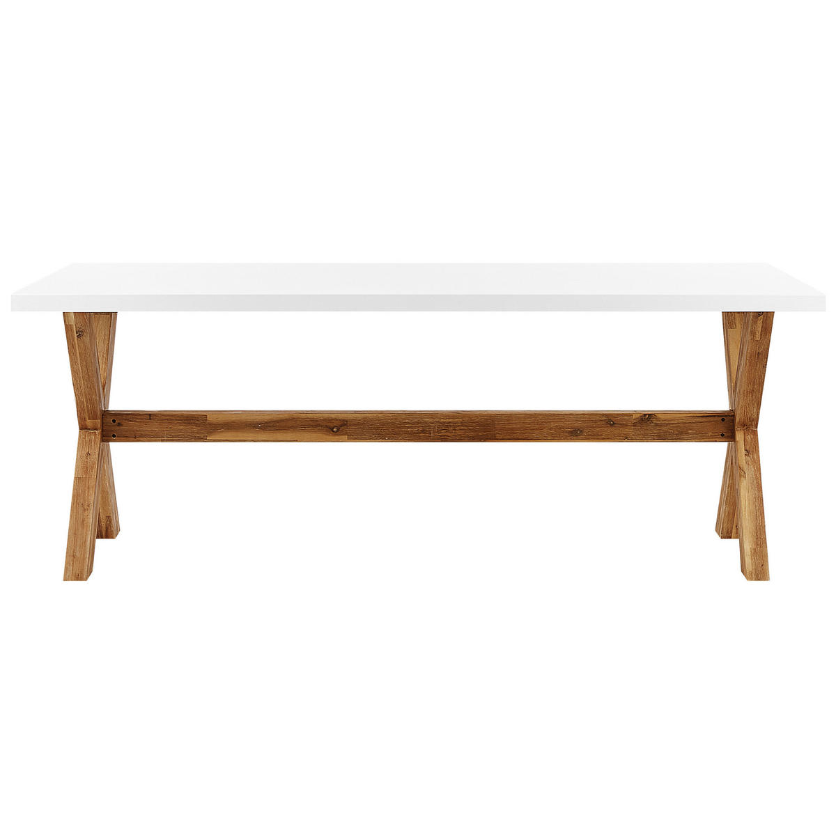 GARTENMÖBEL-SET 6-Sitzer Olivgrün Olbia - Beige/Braun, Holz - Beliani