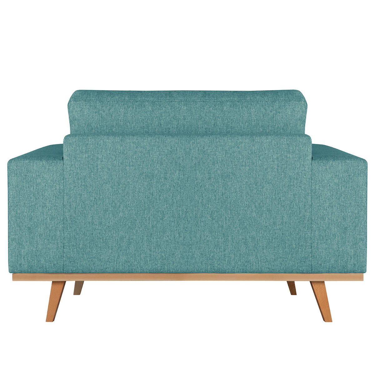 SESSEL - Buchefarben/Petrol, Buchenholz/Textil (122/81/88cm) - home24