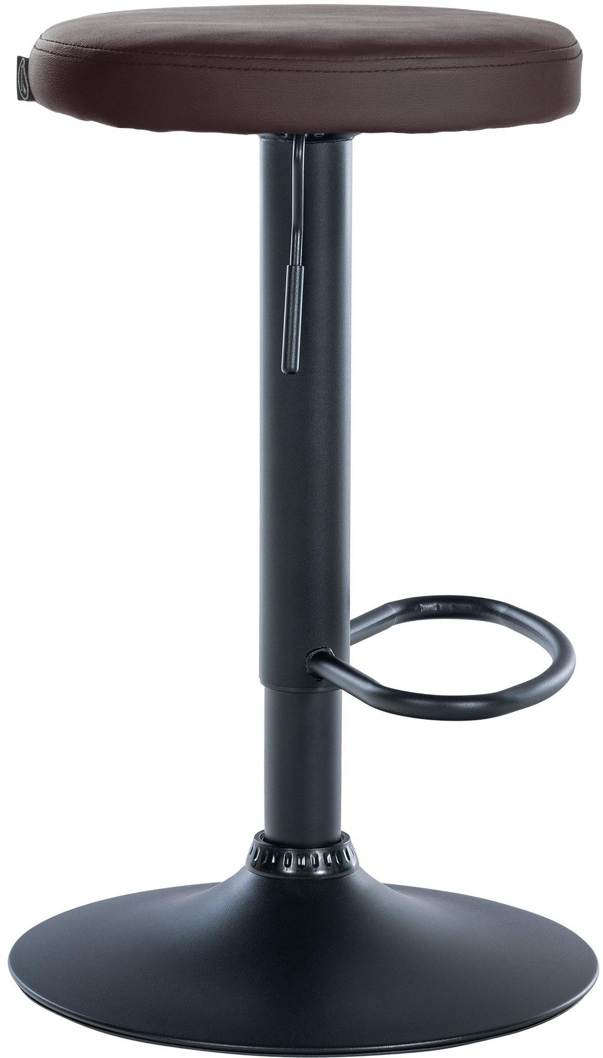 BARHOCKER Lederlook braun - Schwarz/Braun, Textil/Metall (38.5/60/38.5cm) - CLP