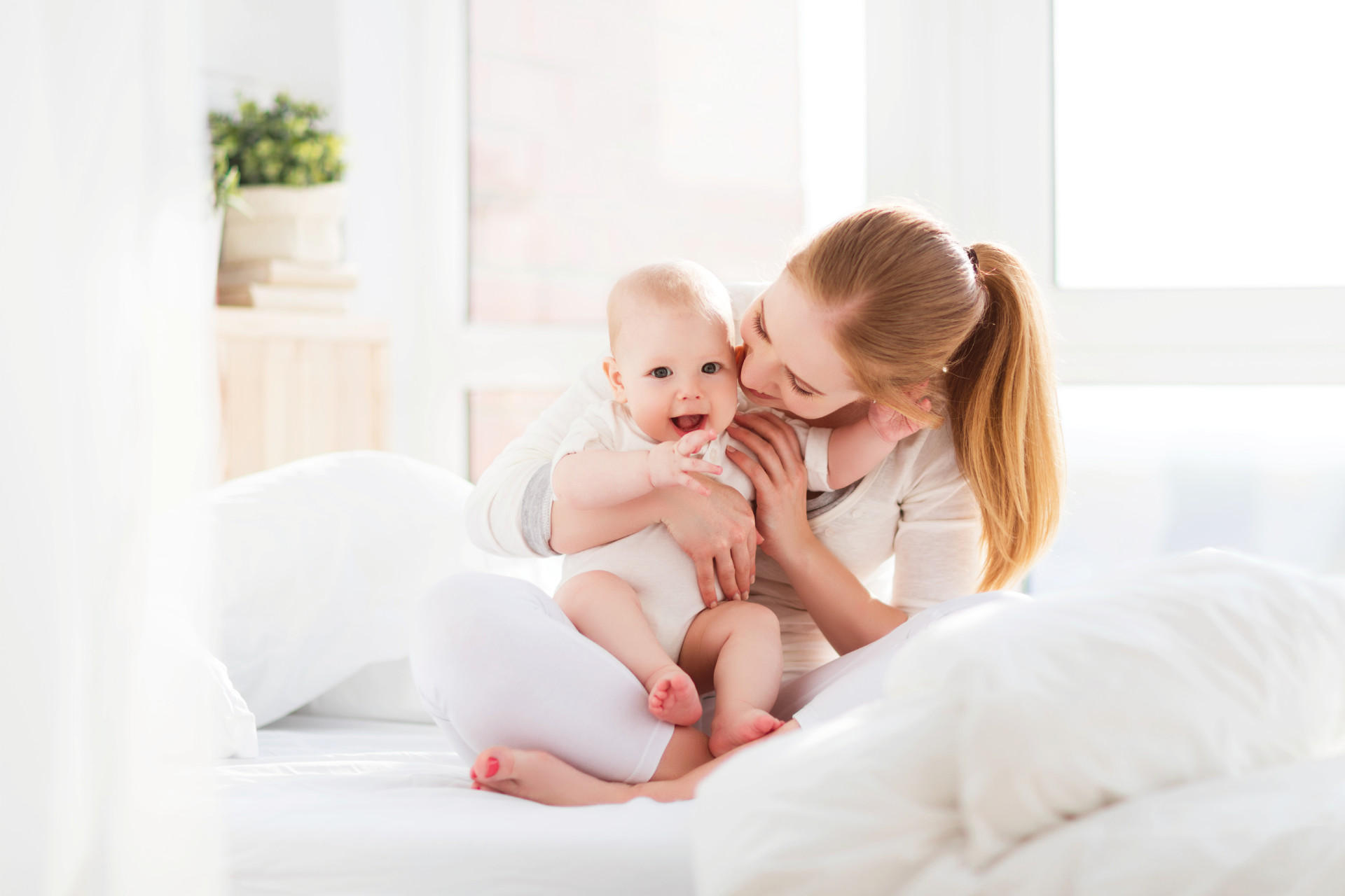 Mamma med baby 