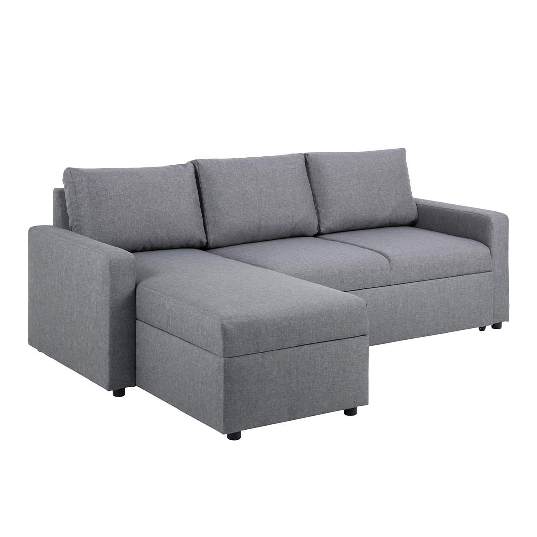 SCHLAFSOFA grau - Grau, Holzwerkstoff (218/155cm) - ebuy24
