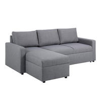 SCHLAFSOFA grau - Grau, Holzwerkstoff (218/155cm) - ebuy24