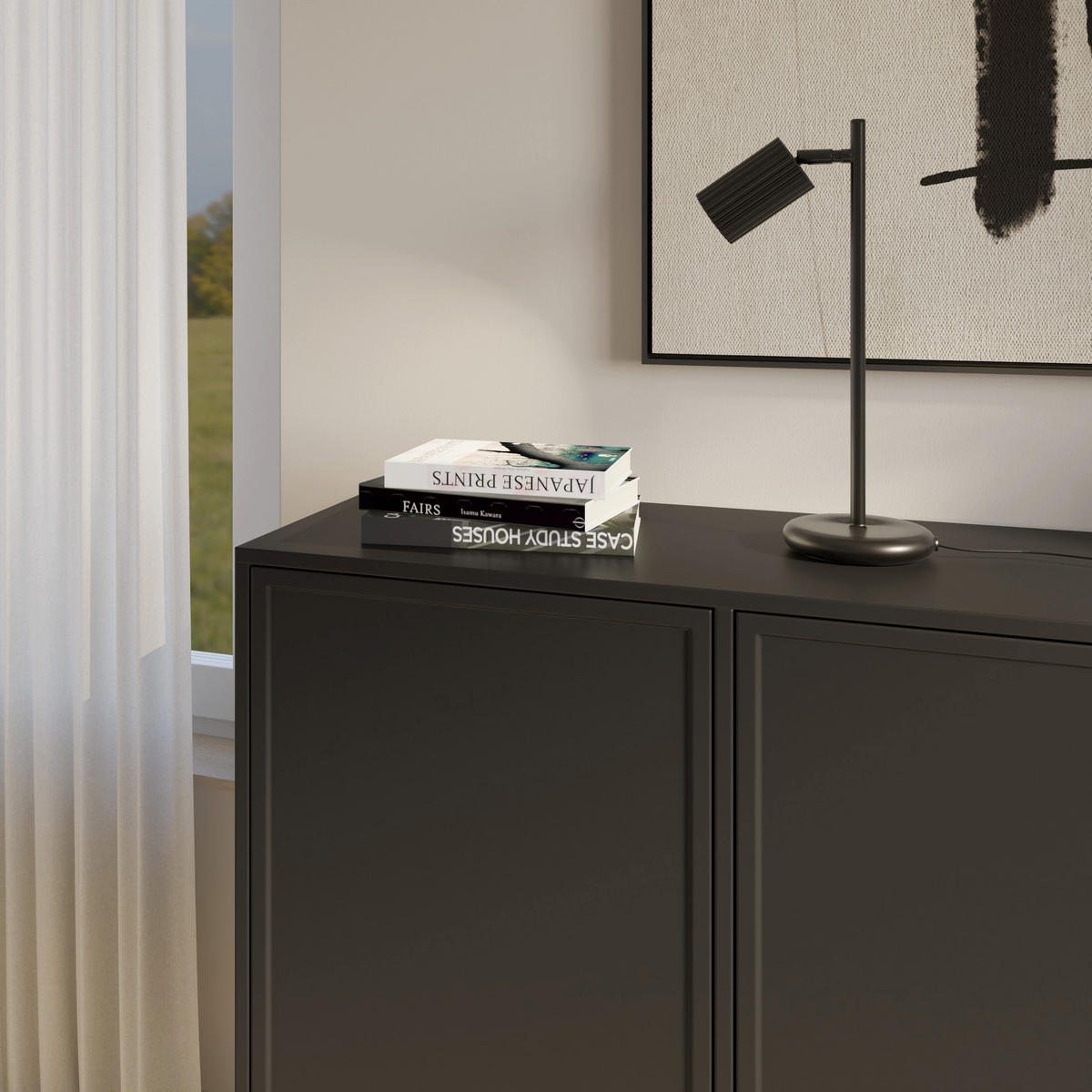 SIDEBOARD Velveto černý 150cm - černá, kov/kompozitní dřevo (150/86/40cm) - Selsey