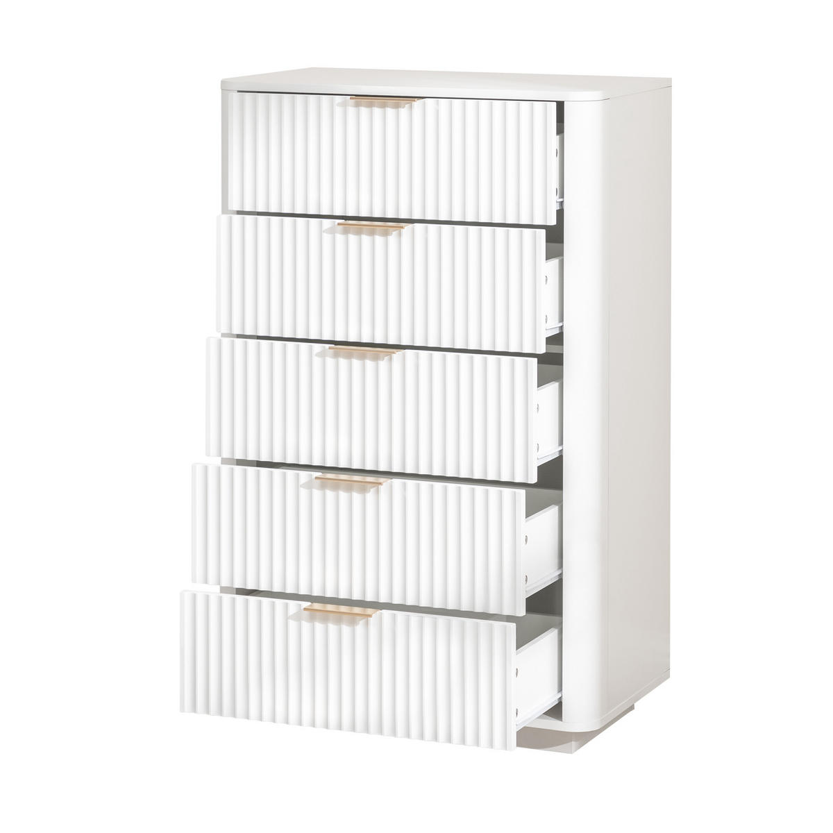 KOMMODE Weiß 70/40/108 cm - Weiß, Holzwerkstoff (70/108/40cm) - PANGIVO