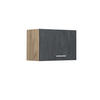 HÄNGESCHRANK R-Line Schwarz Beton 60 cm Flach - Honigeiche/Eiche Wotan, Holzwerkstoff (60/40/31cm) - Vicco