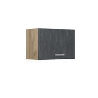 HÄNGESCHRANK R-Line Schwarz Beton 60 cm Flach - Honigeiche/Eiche Wotan, Holzwerkstoff (60/40/31cm) - Vicco