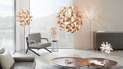 Moderne LED-Beleuchtung im Wohnzimmer