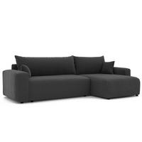 ECKSOFA Luna Max Mit Schlaffunktion - Schwarz, Holzwerkstoff/Textil (145/278cm) - Fun Möbel