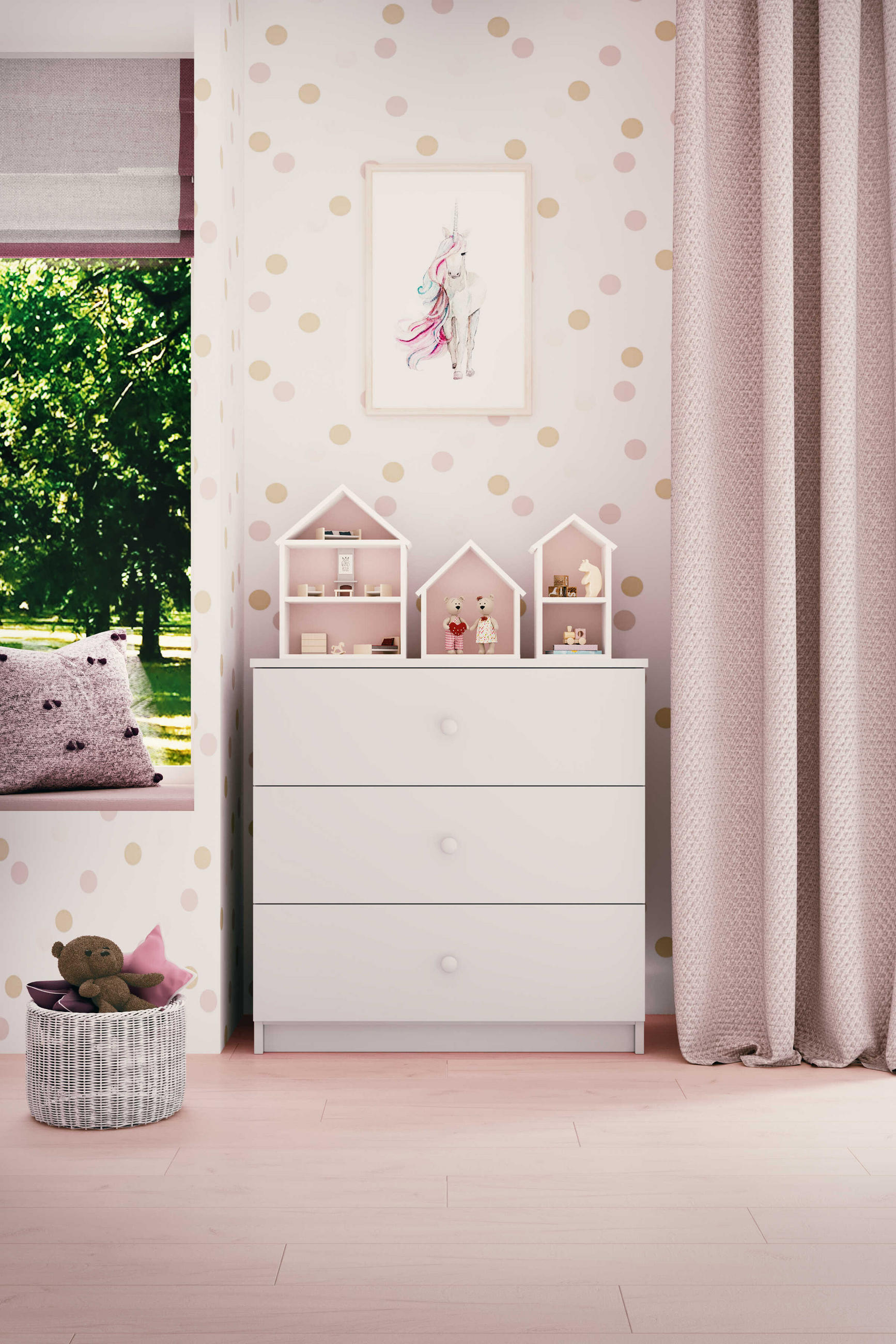 KOMMODE Babydreams ohne Muster 81/81/41 - Weiß, Holzwerkstoff (81/81/41cm) - RAUMHIRSCH FURNITURE