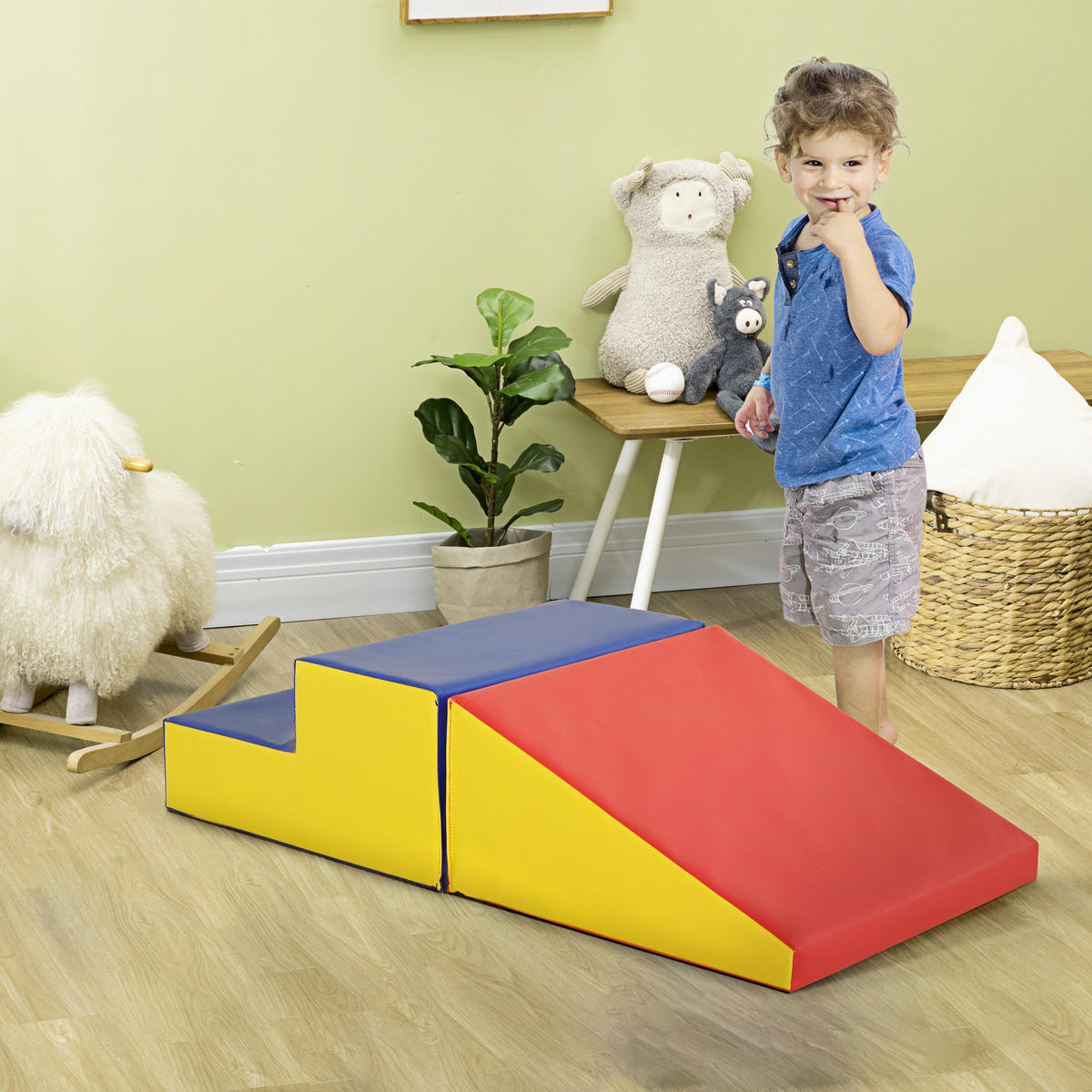 BAUSTEINE DE-18202 2 XL-Krabbelblöcke, Kletterspielzeug Bunt - Multicolor, Kunststoff (50/50cm) - ComfortXL