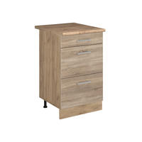 DULAP DE BAZĂ DE BUCĂTĂRIE R-Line, Sonoma/Stejar auriu, 50 cm стільниця Золотий дуб - stejar miere/stejar Sonoma, compozit lemnos (50/81.6/60cm) - Vicco