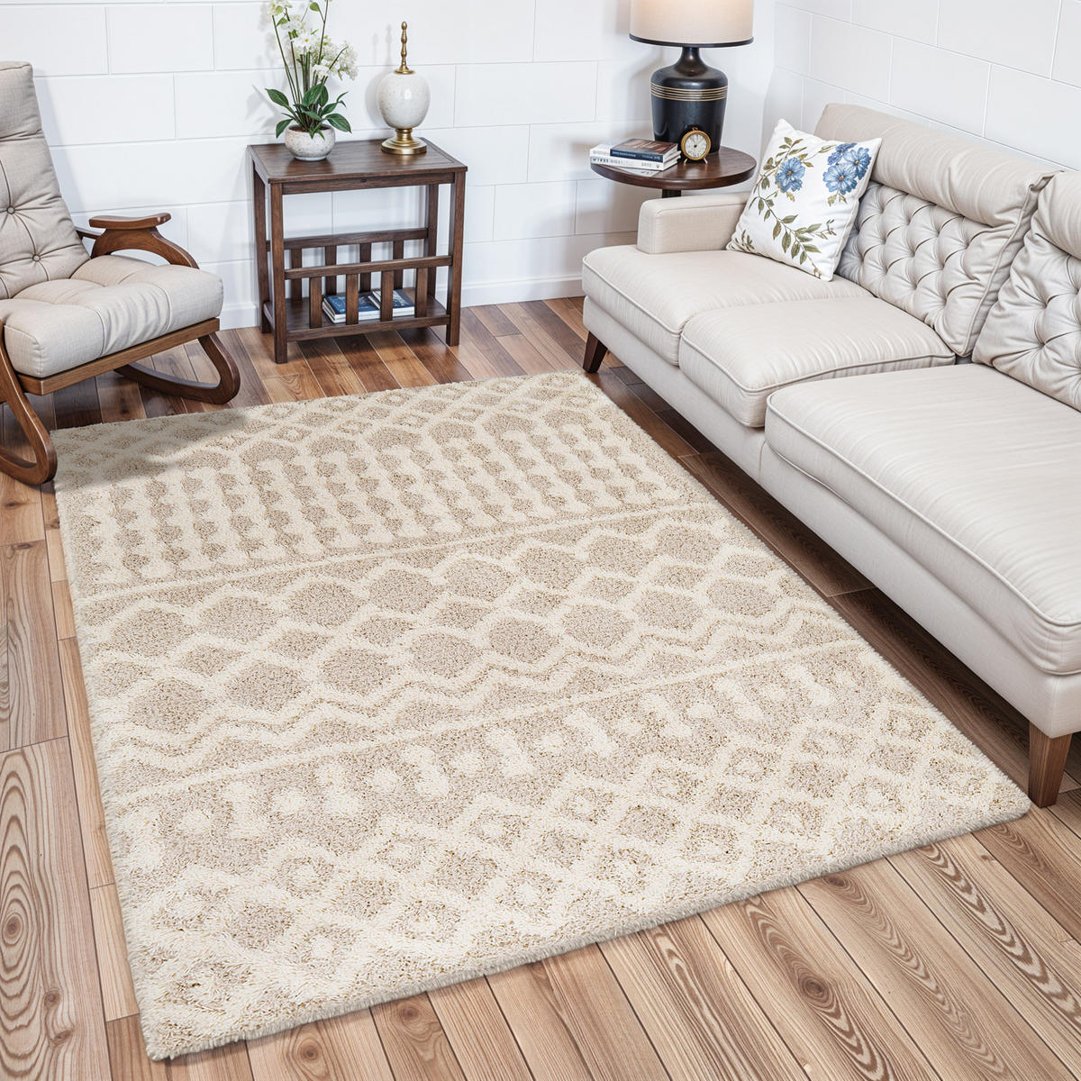 HOCHFLORTEPPICH 201/290 cm Beige - Beige, Naturmaterialien/Textil (200/290cm) - LIVABLISS