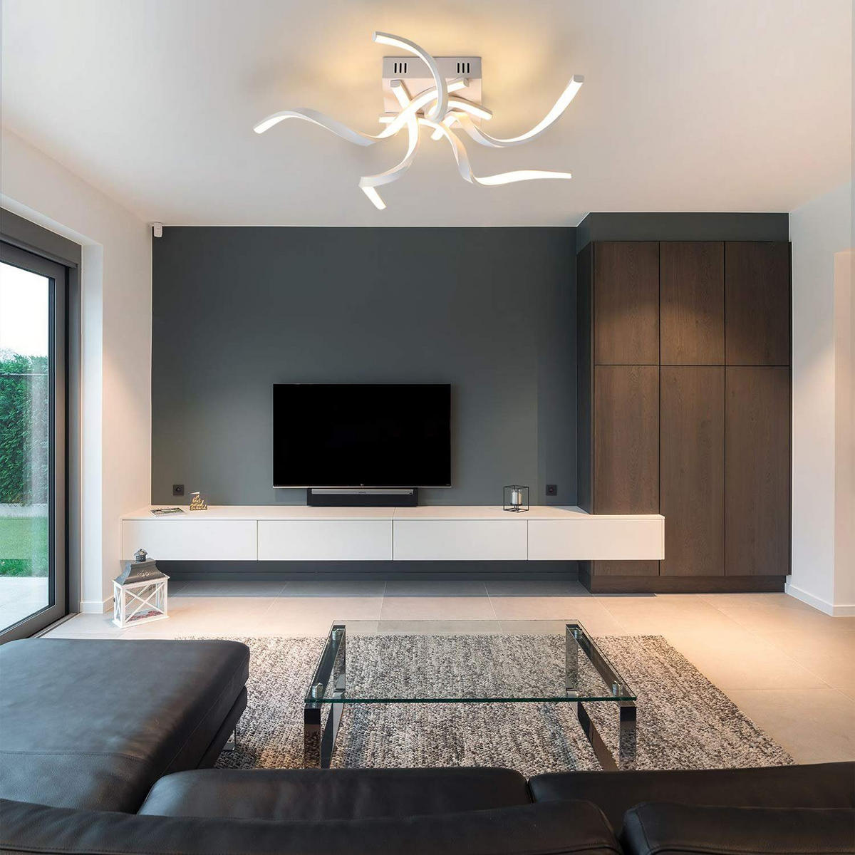 LED-DECKENLEUCHTE Paulina 65/65/14 cm - Weiß, Metall (65/65/14cm) - Nettlife