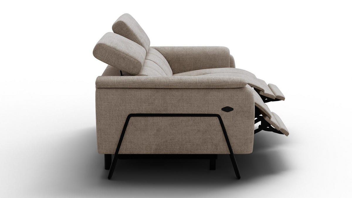 RELAXSOFA RODEN 2-Sitzer, beige - Beige, Holz/Textil (152/82/103cm) - Courtois Laville