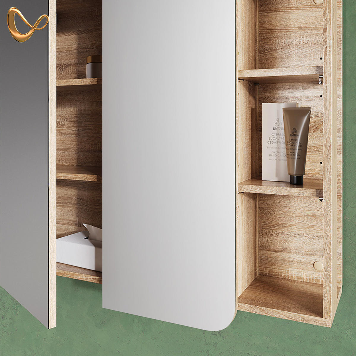 KOMPLET KOPALNIŠKEGA POHIŠTVA Marano, Sonoma/Bela, 3-delni - bela/hrast sonoma, leseni material (100/65/35cm) - Livinity®