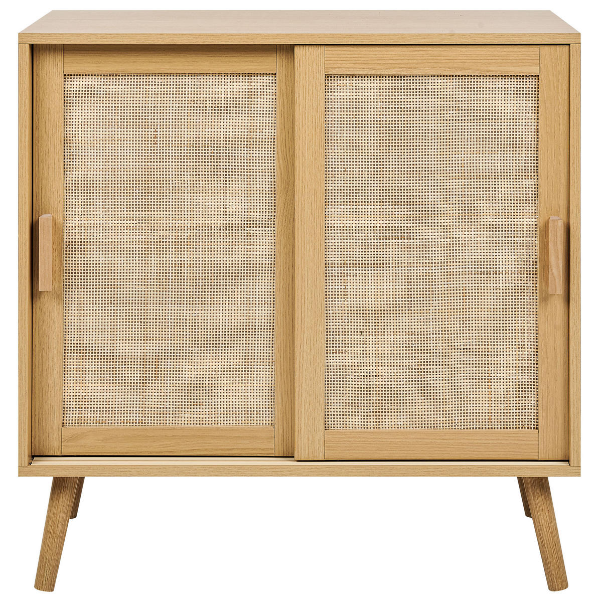 SCHRANK Hellbraun Hodgen - Braun, Holzwerkstoff (80/80/35cm) - Beliani