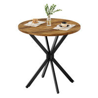 ESSTISCH DE-37296 rund mit X-Beinen im Bauernstil Retro-Braun - Braun, Holzwerkstoff (80/80/75cm) - ComfortXL